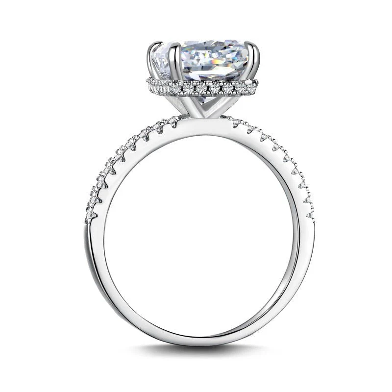 18K Gold Jasmine Ring + Wedding Band Ring - Image 5