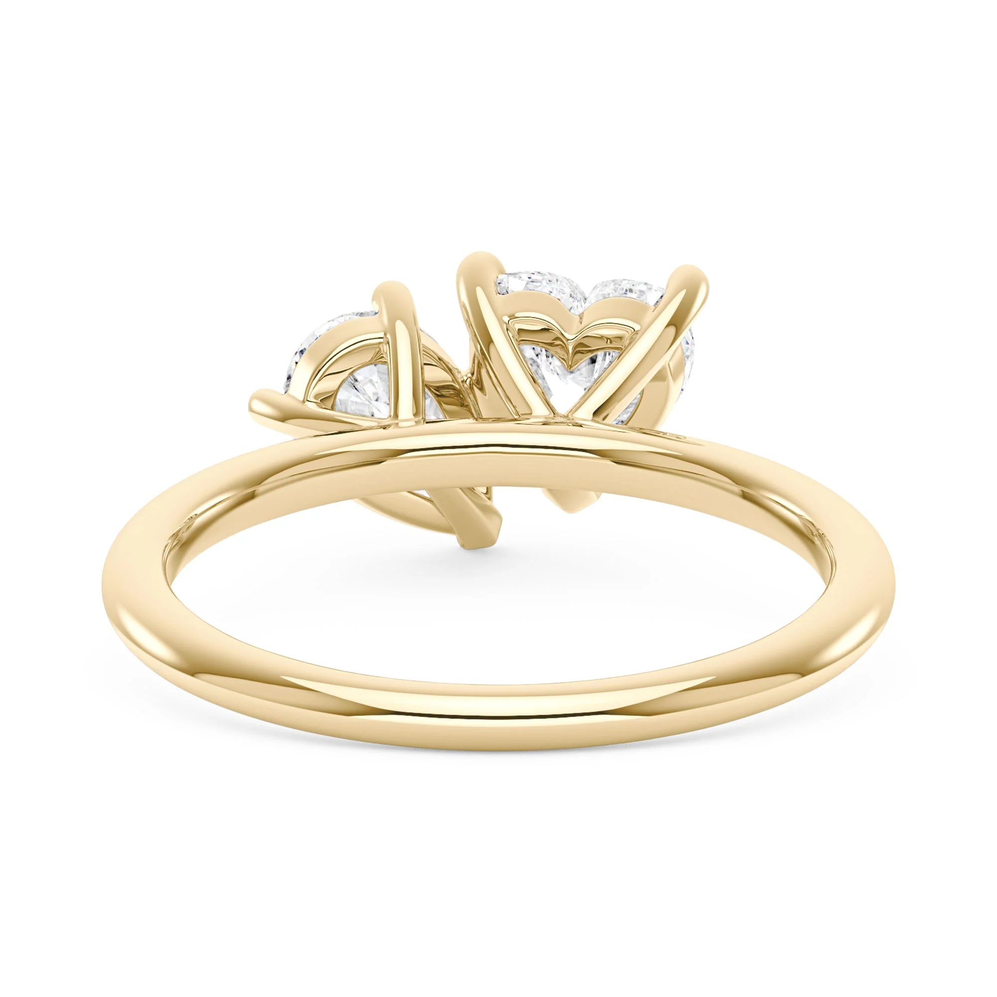 Pear Heart Moissanite Toi et Moi Ring - Image 3